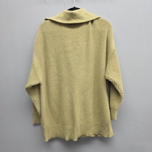 Ava & Viv Sweater Womens 3X Sage Green Half Zip Collared Knit Pullover Ring Pull - Picture 4 of 9